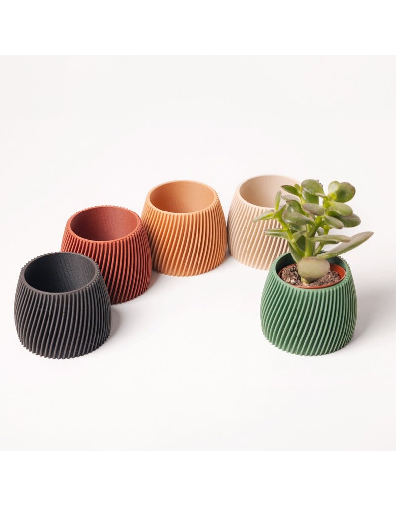 Copo Design Kleine bloempot in 3D print - hout en maïszetmeel - ceder