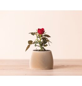 Copo Design Kleine bloempot in 3D print - hout en maïszetmeel - beige