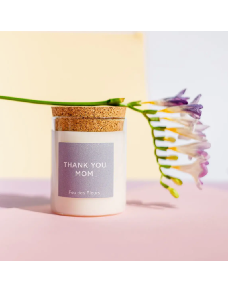 Feu des Fleurs Geurkaarsje in glas 'Thank you mom' - 50g