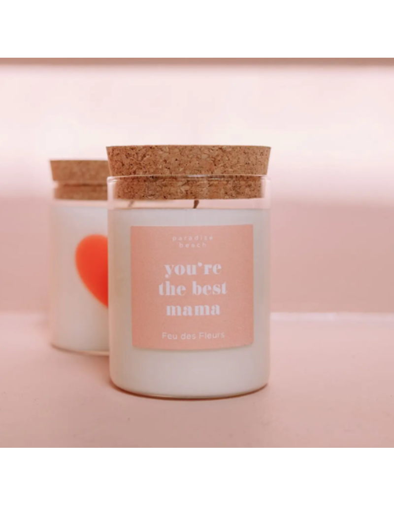 Feu des Fleurs Geurkaars in glas 'You're the best, mama' - 160g