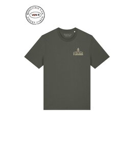 Ministerie van Unieke Zaken T-shirt 'Ik wil naar d'Ardennen' - khaki