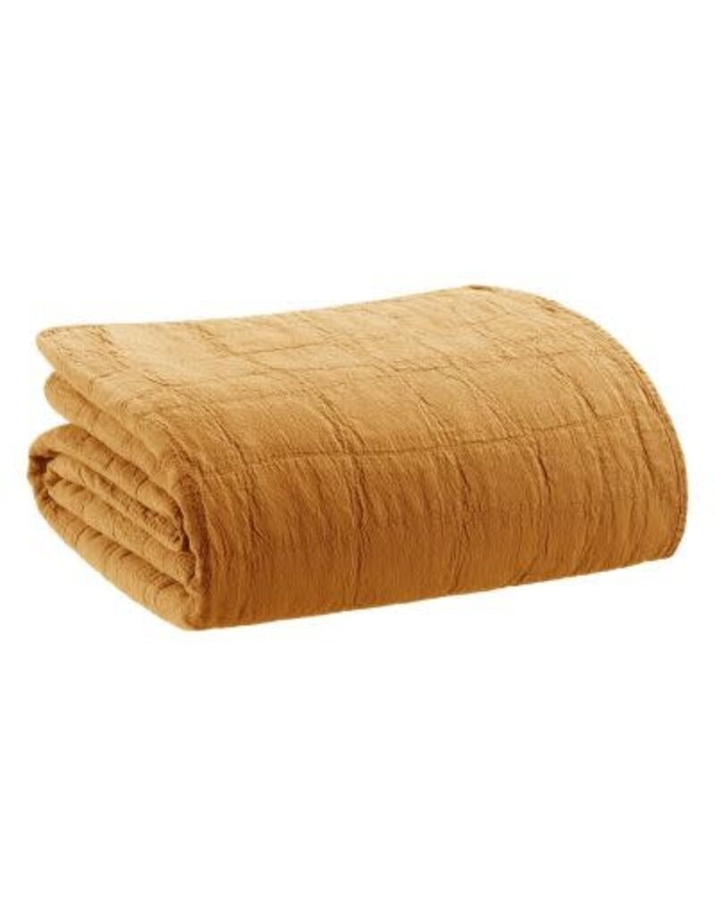 Maison Vivaraise Gerecycleerde plaid Titou havane 140 x 200