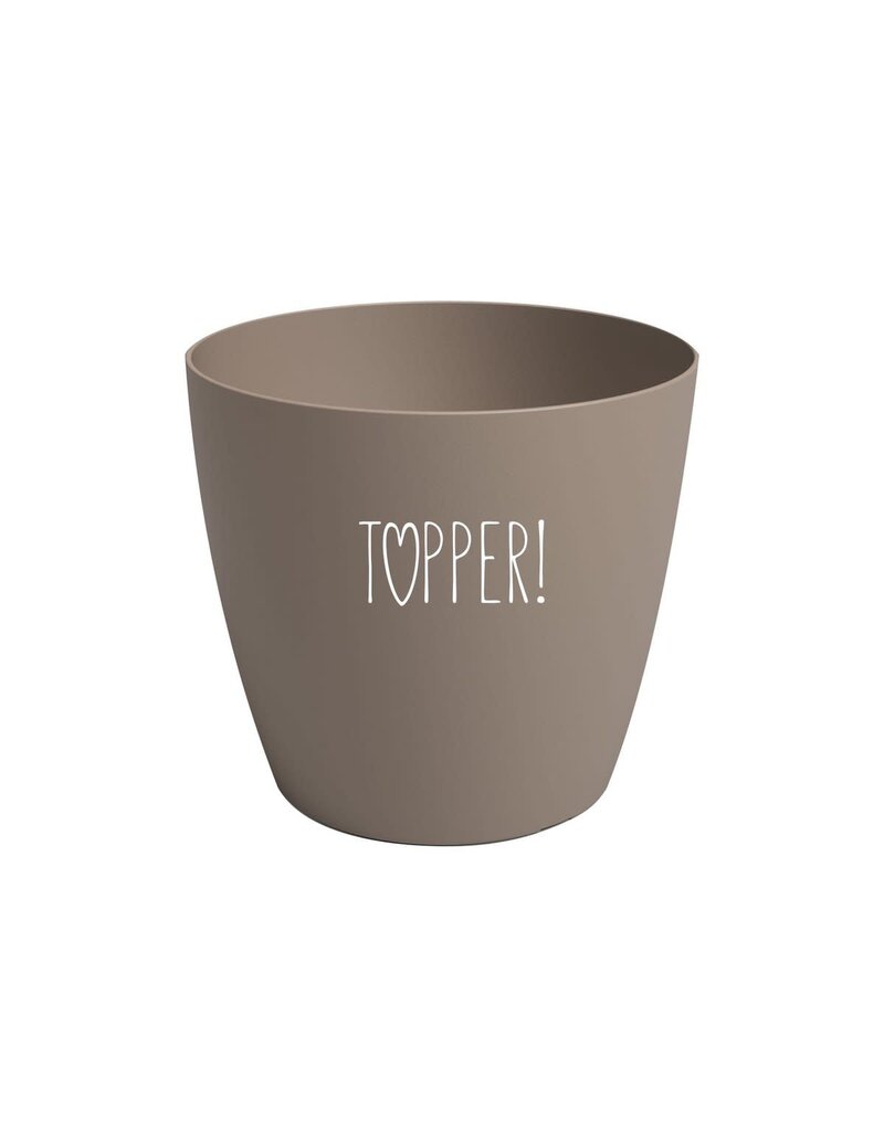 Sproetiz Bloempotje 'Topper' - taupe