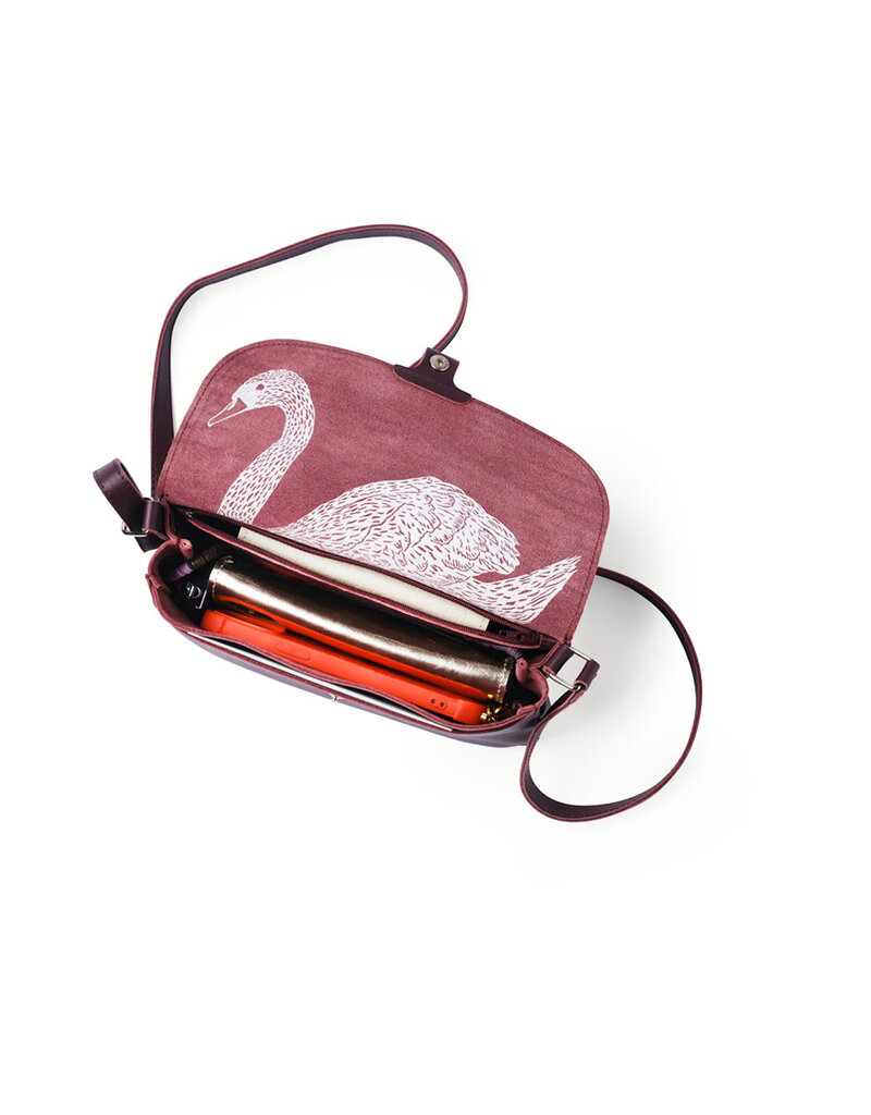KEECIE Handtas - Wild swan - aubergine