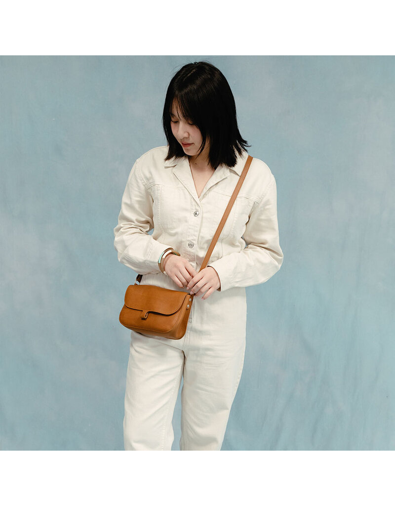 KEECIE Handtas - Wild swan - cognac used look