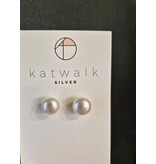 Katwalk Zilver Parel op vergulde steker