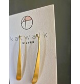 Katwalk Zilver Verguld zilver oorhangers - hangende drup