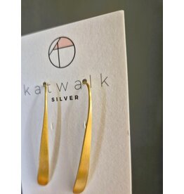 Katwalk Zilver Verguld zilver oorhangers - hangende drup
