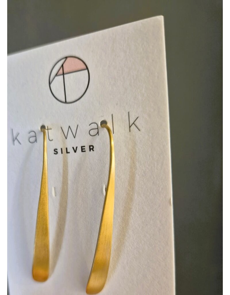 Katwalk Zilver Verguld zilver oorhangers - hangende drup