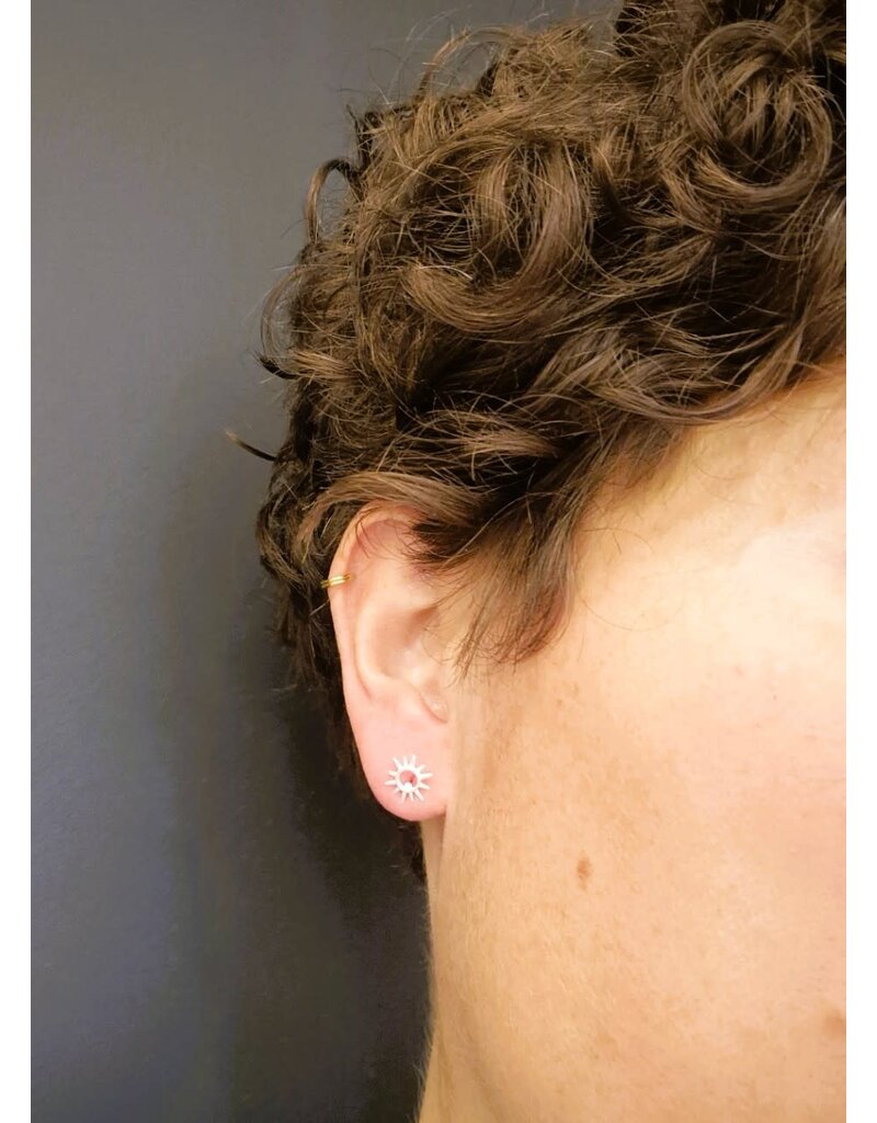 Katwalk Zilver Zilver oorstekers - zonnetje open