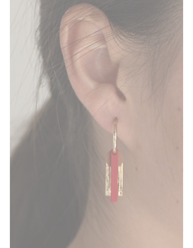 The Sticky Sis Club The Sticky Sis Club jewellery | earrings // shades of sunset - sunset orange + poppy red