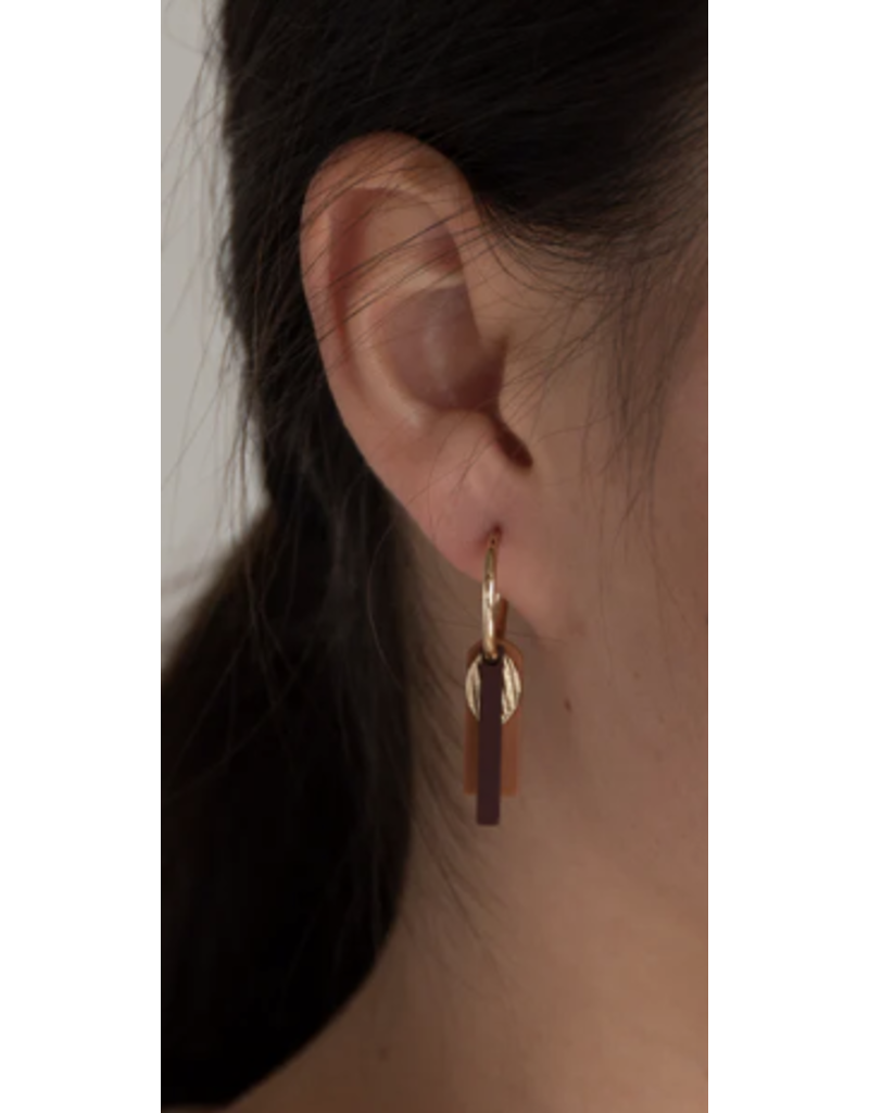 The Sticky Sis Club The Sticky Sis Club jewellery | earrings // shades of sunset - sunset orange + wine red