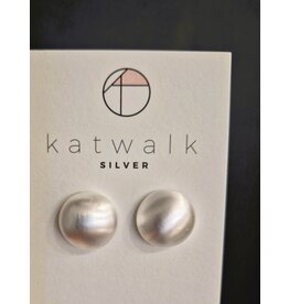 Katwalk Zilver Zilveren oorsteker - Halve bol 3D