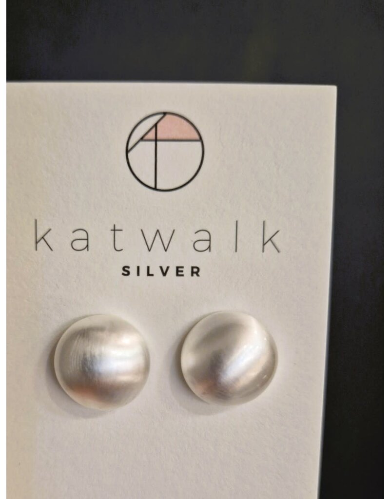 Katwalk Zilver Zilveren oorsteker - Halve bol 3D