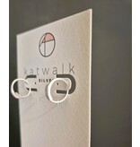Katwalk Zilver Zilver doorhaal-oorring klein