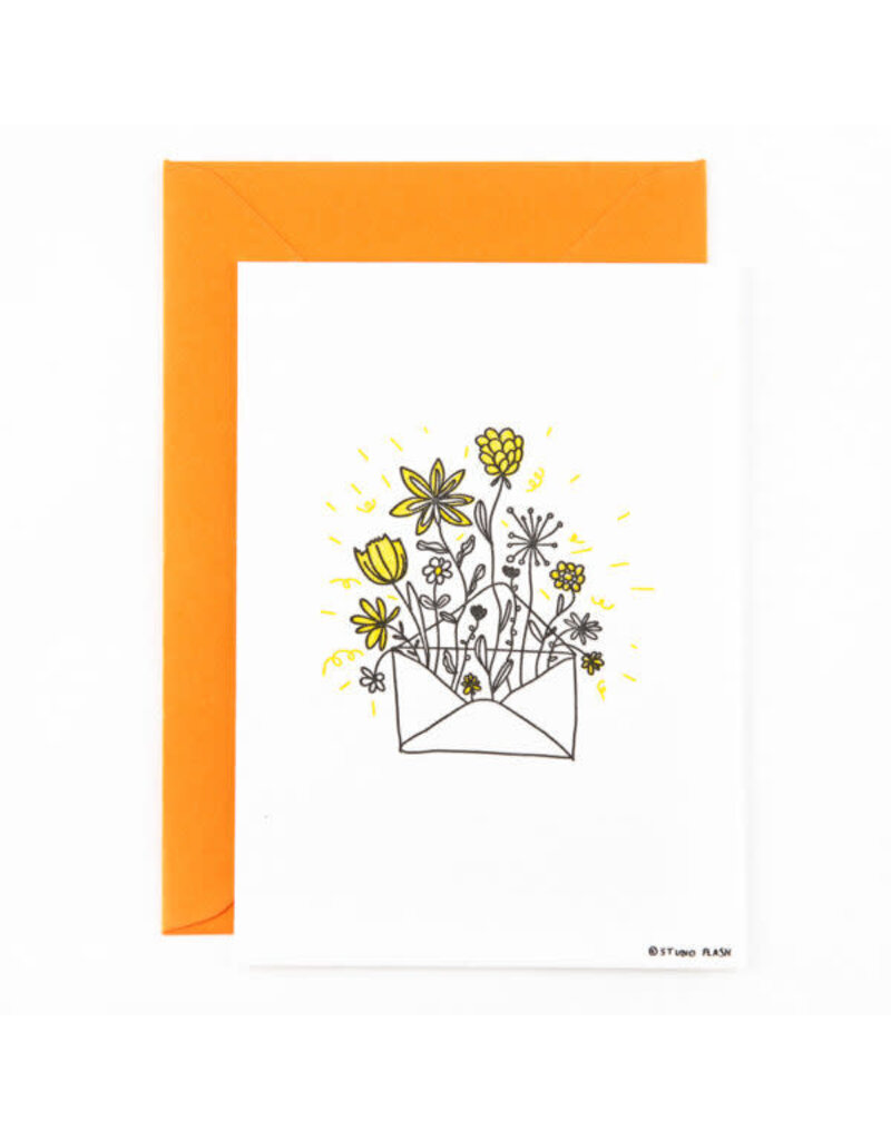 STUDIOFLASH Kaart 'Envelop met bloemen'