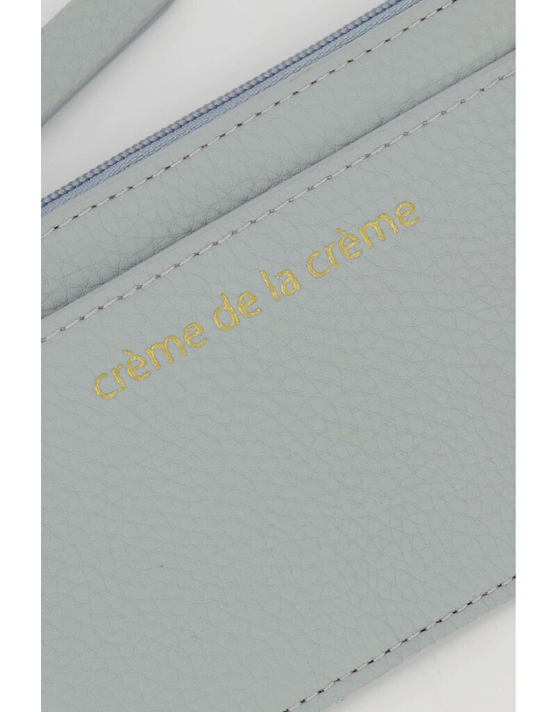 Zusss Kleine portefeuille vega leder 'Crème de la crème'- grijsblauw