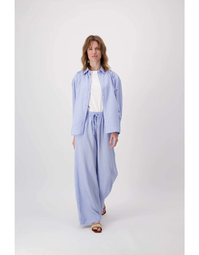 Zusss Gestreepte blouse blauw wit rood