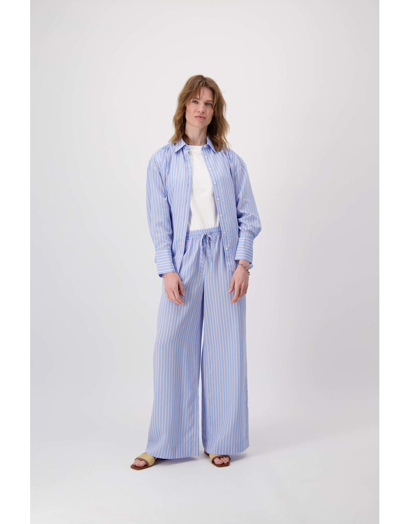 Zusss Gestreepte blouse blauw wit rood