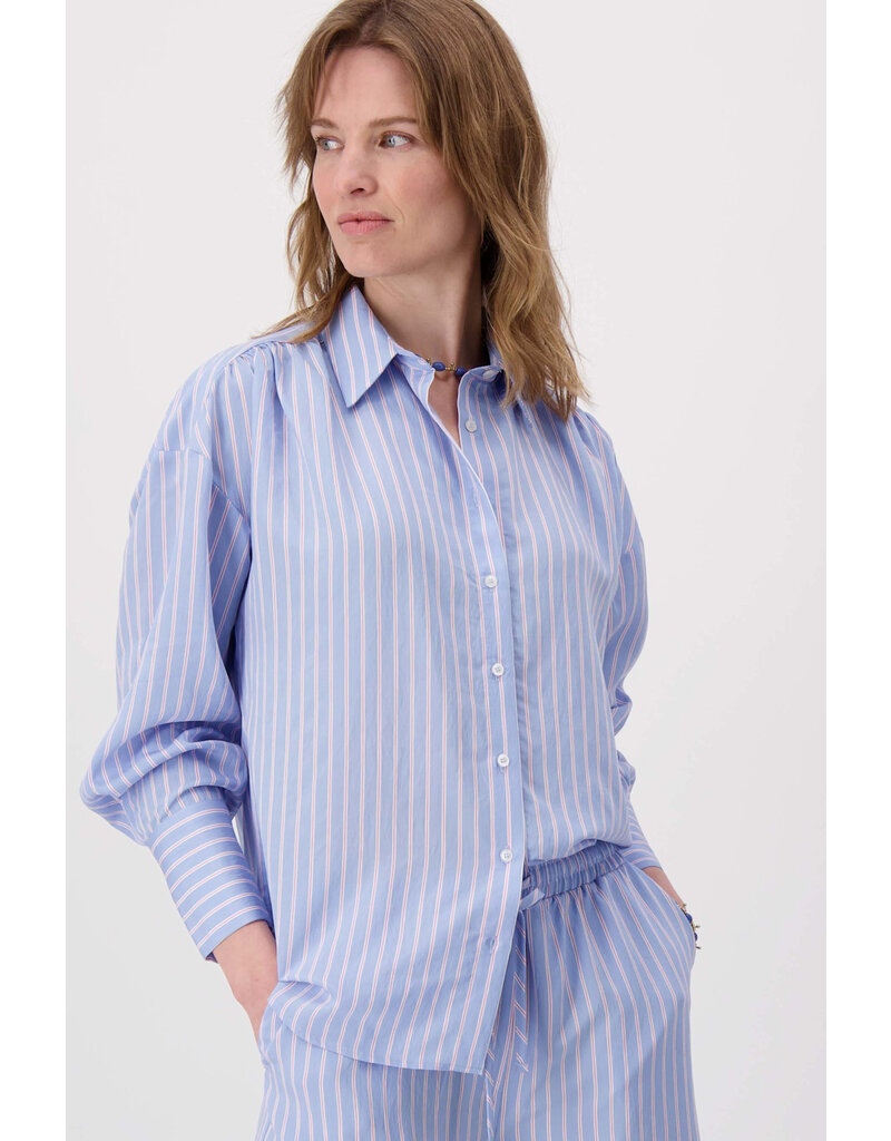 Zusss Gestreepte blouse blauw wit rood