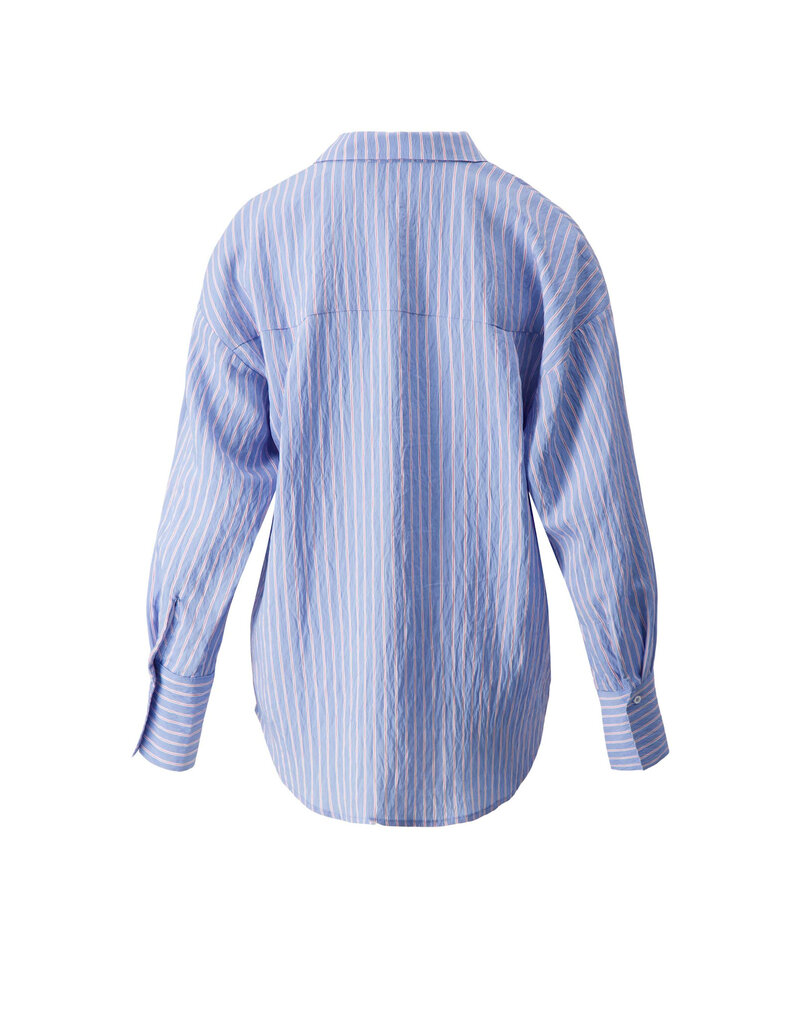 Zusss Gestreepte blouse blauw wit rood