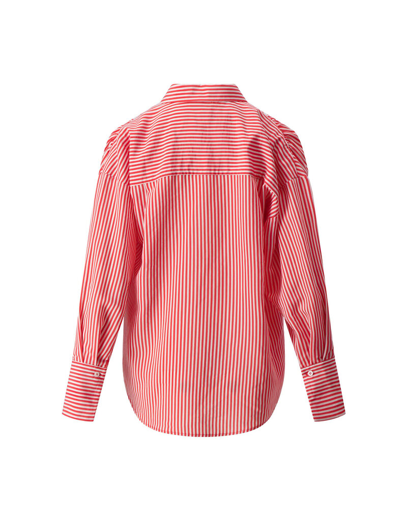 Zusss Gestreepte blouse rood wit
