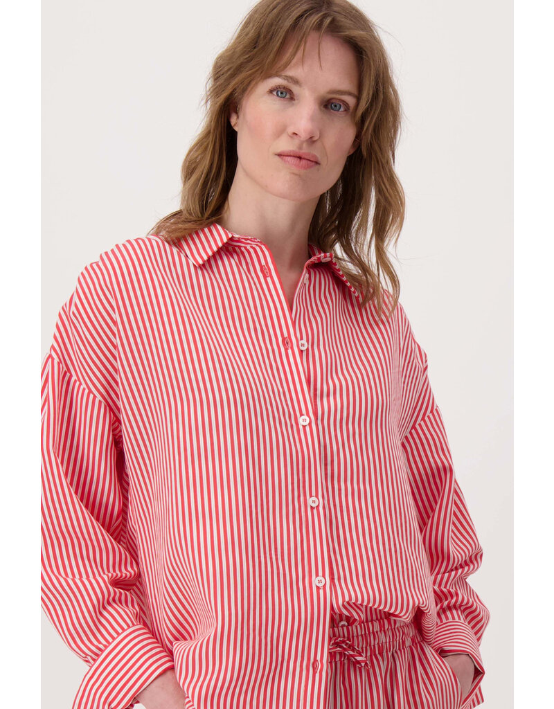 Zusss Gestreepte blouse rood wit