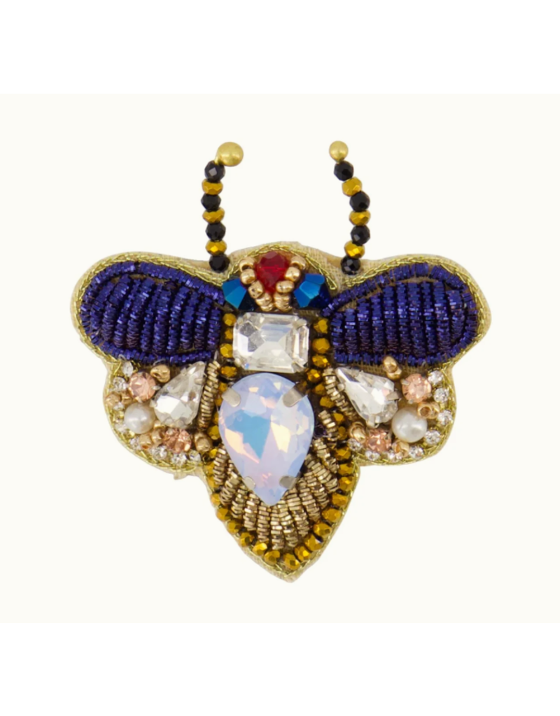 Zusss Vlinder broche - blauw