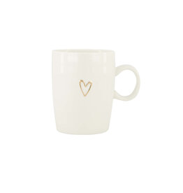 Zusss Theemok lijn 'hartje' wit/goud