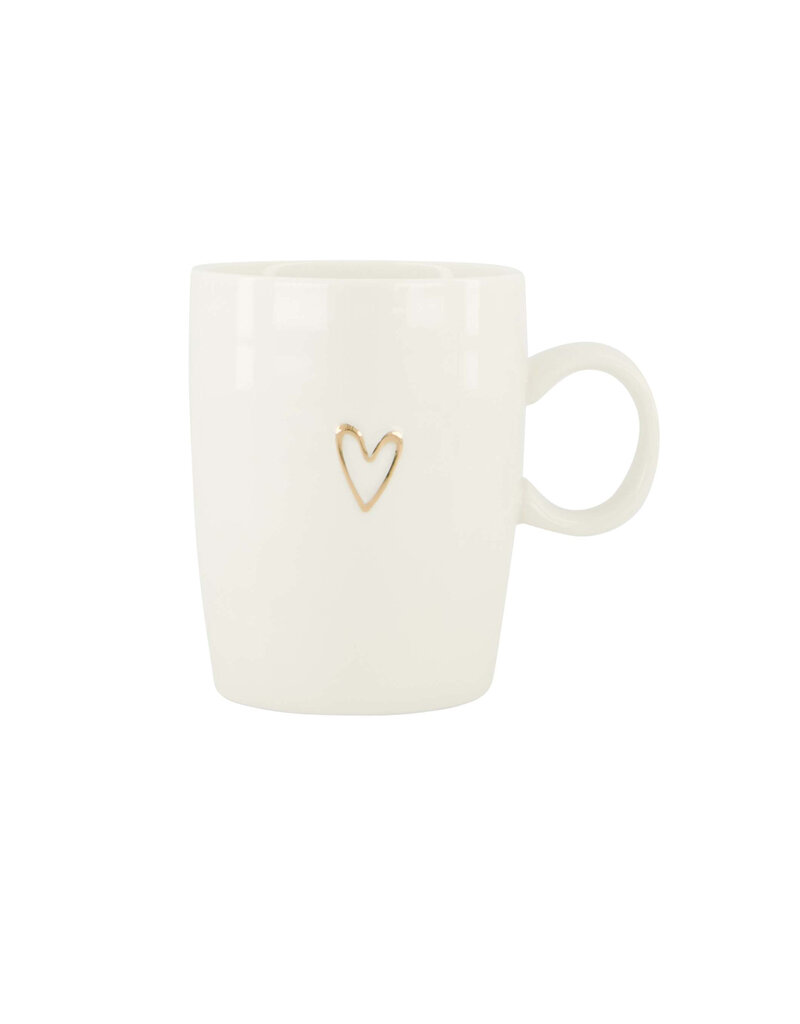 Zusss Theemok lijn 'hartje' wit/goud