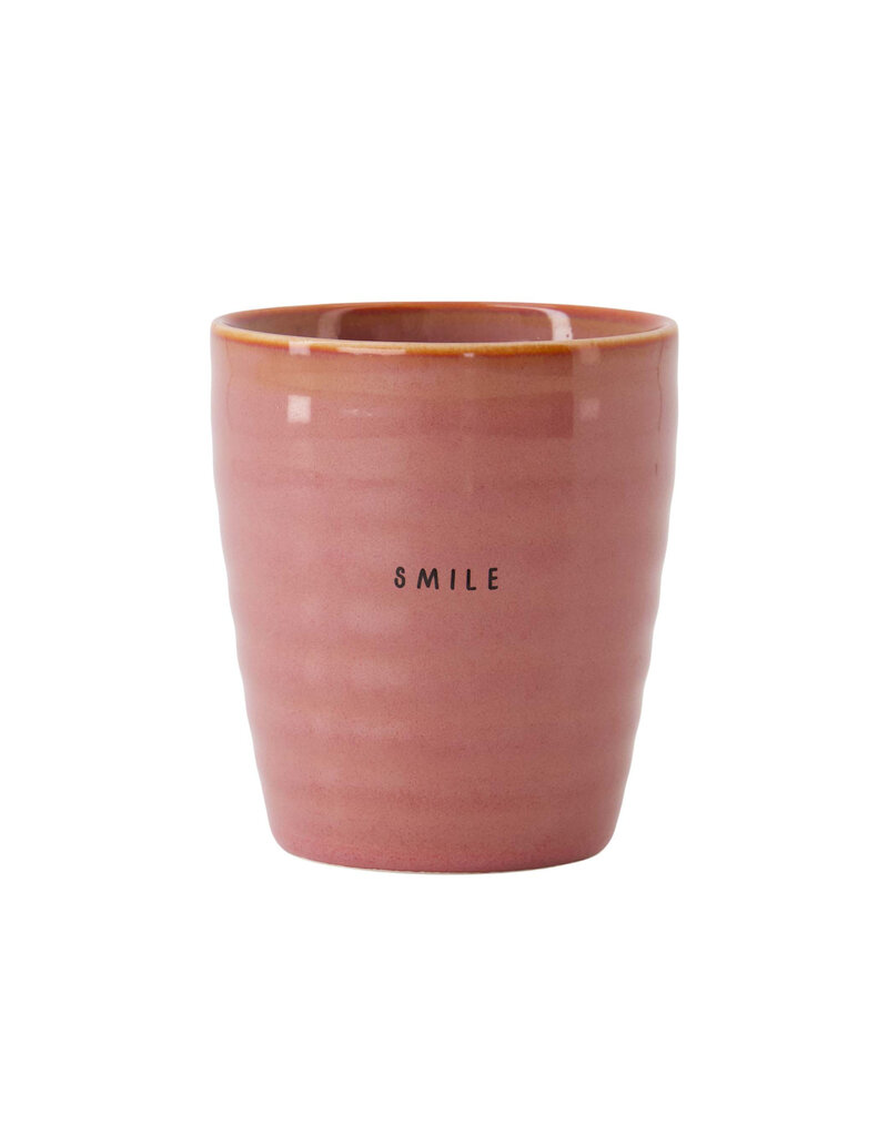 Zusss Koffiemok 'Smile' - burgundy