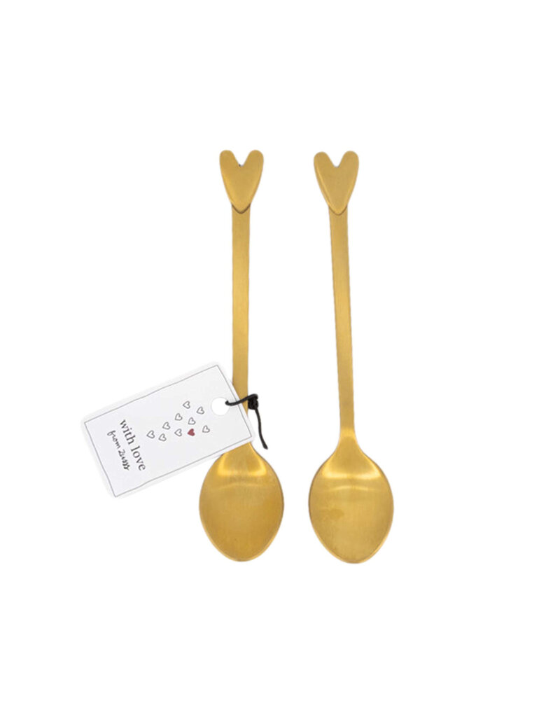 Zusss Set van 2 lepels met hartje