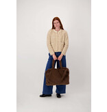 Zusss Shopper van faux fur - chocoladebruin
