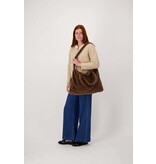 Zusss Shopper van faux fur - chocoladebruin