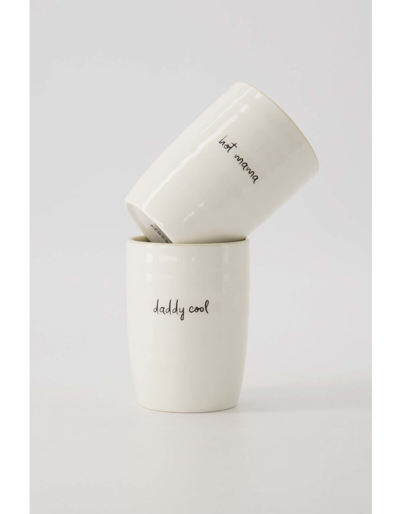 Zusss Koffiemok 'Hot mama' - wit/zand
