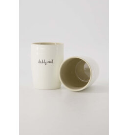 Zusss Koffiemok 'Daddy cool' - wit/zand
