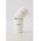 Zusss Koffiemok 'Daddy cool' - wit/zand