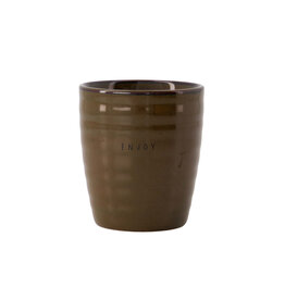 Zusss Koffiemok 'Enjoy' - bruin