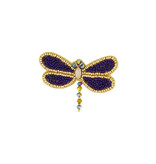 Zusss Libelle broche - night blue