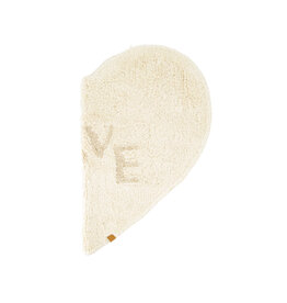 Zusss Badmat 'love' in vorm van hartje -  off white