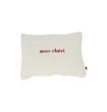 Zusss Kussen teddy 'mon cheri' 35x25cm