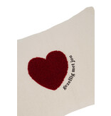 Zusss Kussen met rood hartje 'Gezellig met jou' 35x25cm