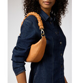 O MY BAG Leo Midi Wild Oak Soft Grain Leather met extra gevlochten riem