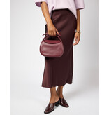 O MY BAG Coco Croissant - Dark Cherry soft grain leather