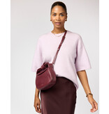 O MY BAG Coco Croissant - Dark Cherry soft grain leather