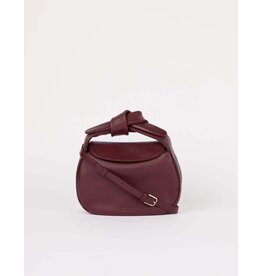O MY BAG Coco Croissant - Dark Cherry soft grain leather