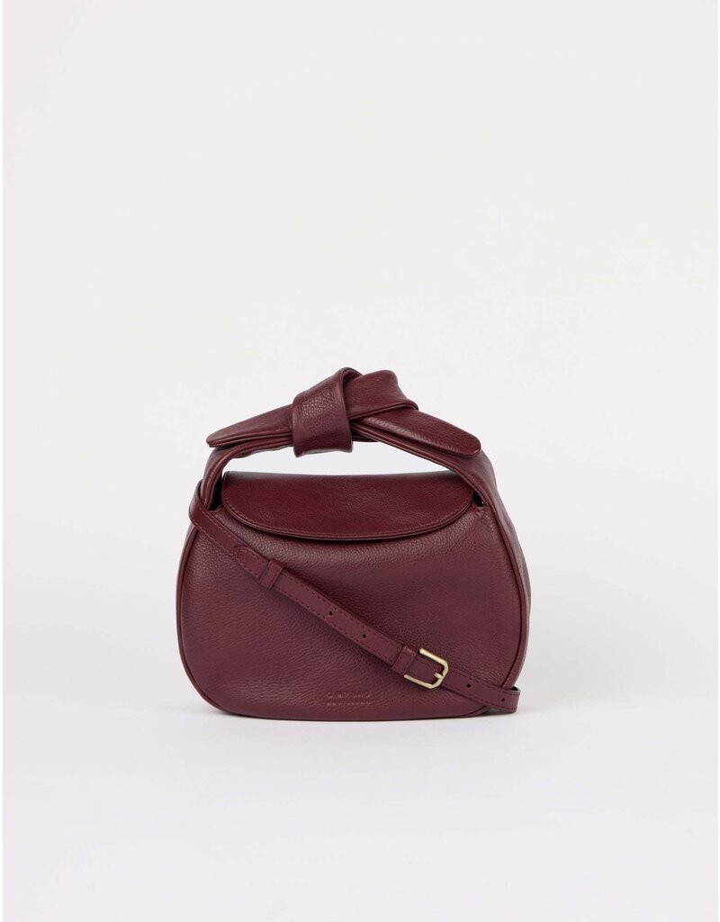O MY BAG Coco Croissant - Dark Cherry soft grain leather