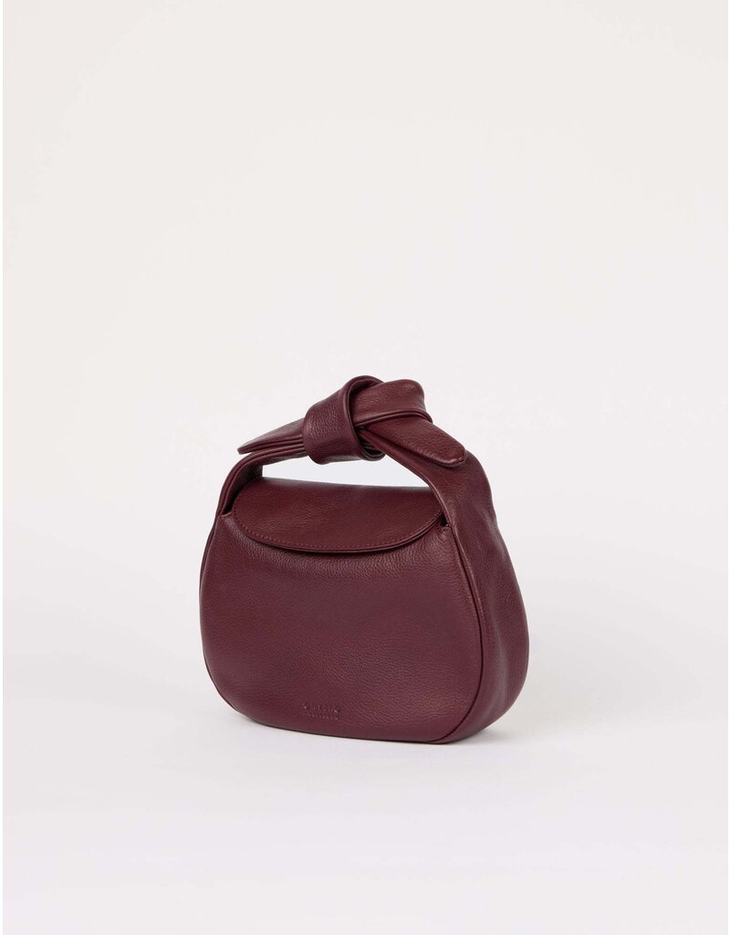 O MY BAG Coco Croissant - Dark Cherry soft grain leather
