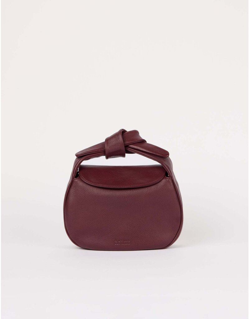 O MY BAG Coco Croissant - Dark Cherry soft grain leather