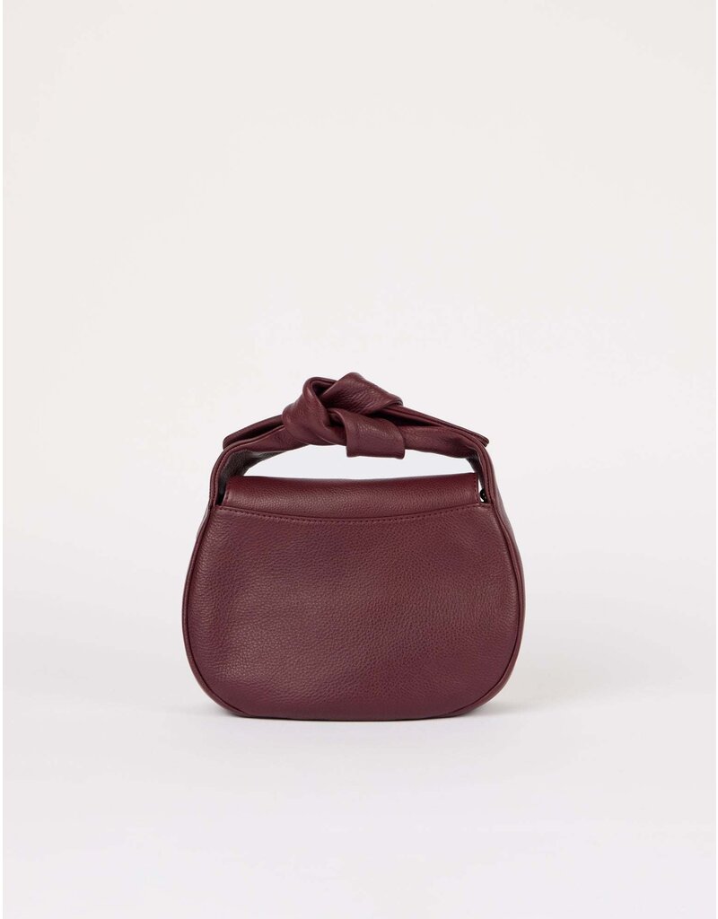O MY BAG Coco Croissant - Dark Cherry soft grain leather